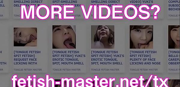  Japanese Asian Tongue Spit Face Nose Licking Sucking Kissing Handjob Fetish - More at fetish-master.net